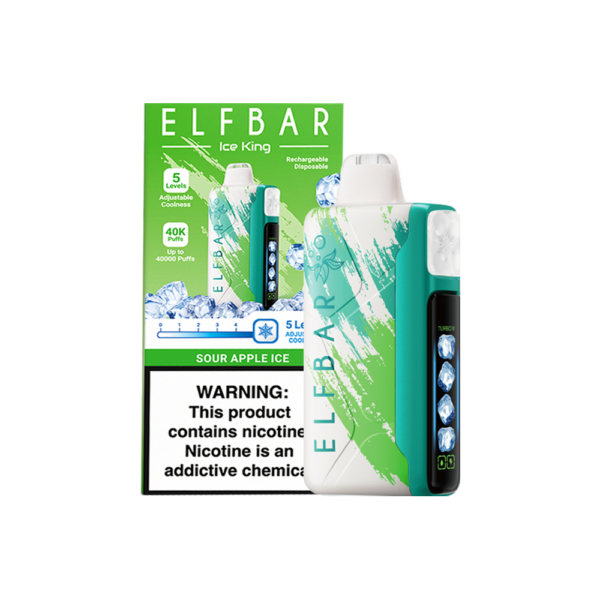 Elf Bar Ice King – 40.000 Puffs – Sour Apple Ice