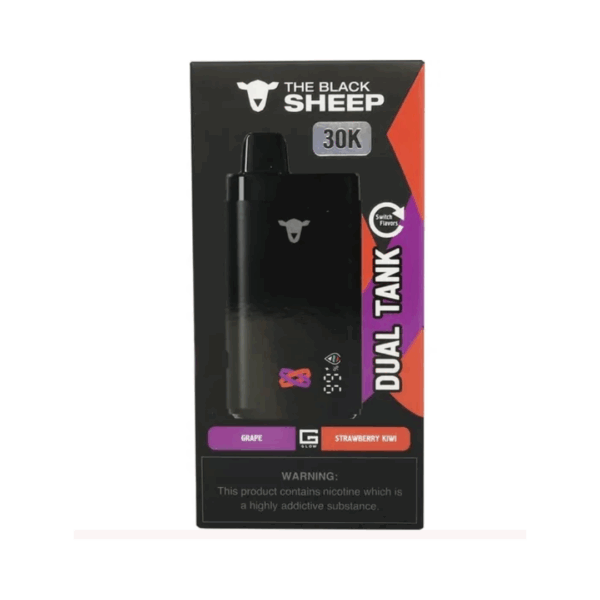 The Black Sheep – Dual Tank 30K – Grape + Strawberry Kiwi