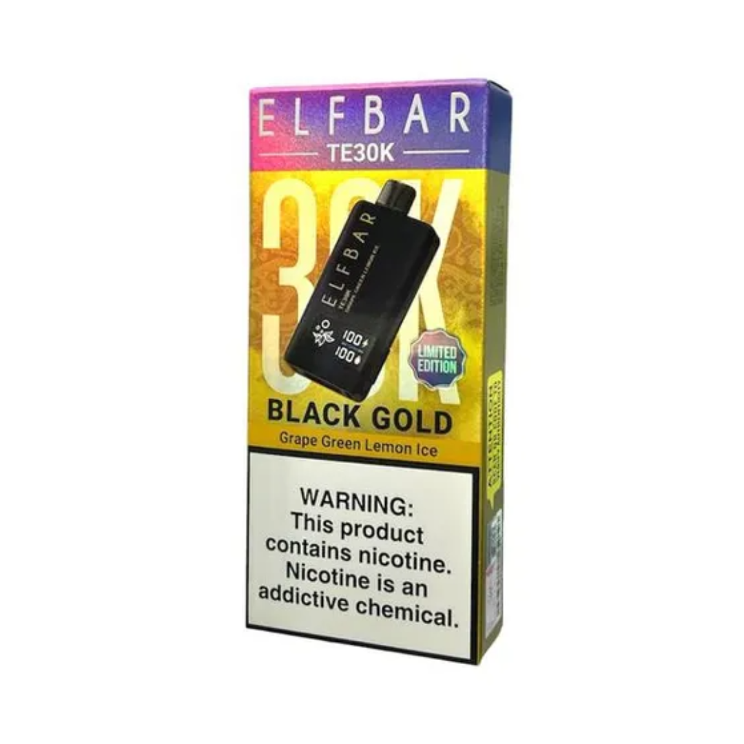 Elf Bar Black Gold – TE 30K – Grape Green Lemon Ice