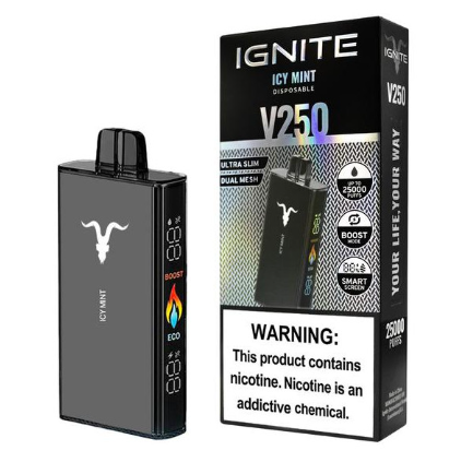 Ignite V250 Black – 25000 Puffs – Icy Mint