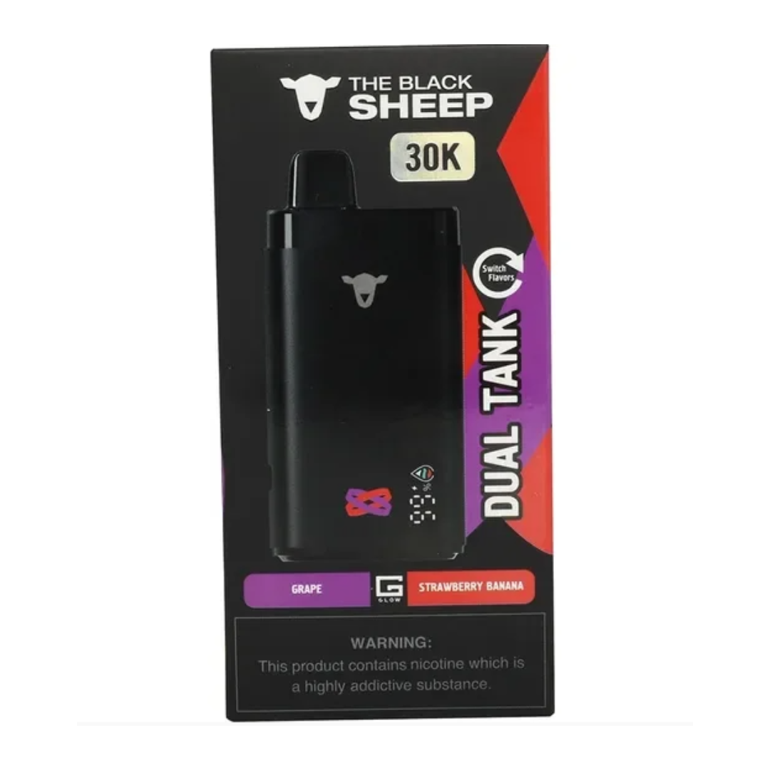 The Black Sheep – Dual Tank 30K – Grape + Strawberry Banana