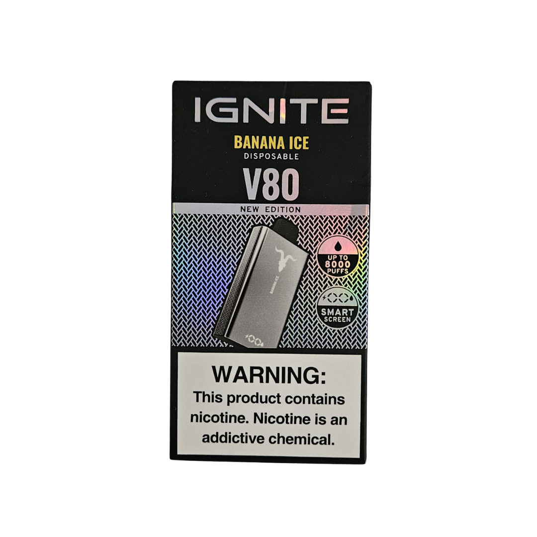 Ignite V80 Chrome – 8000 Puffs – Banana Ice