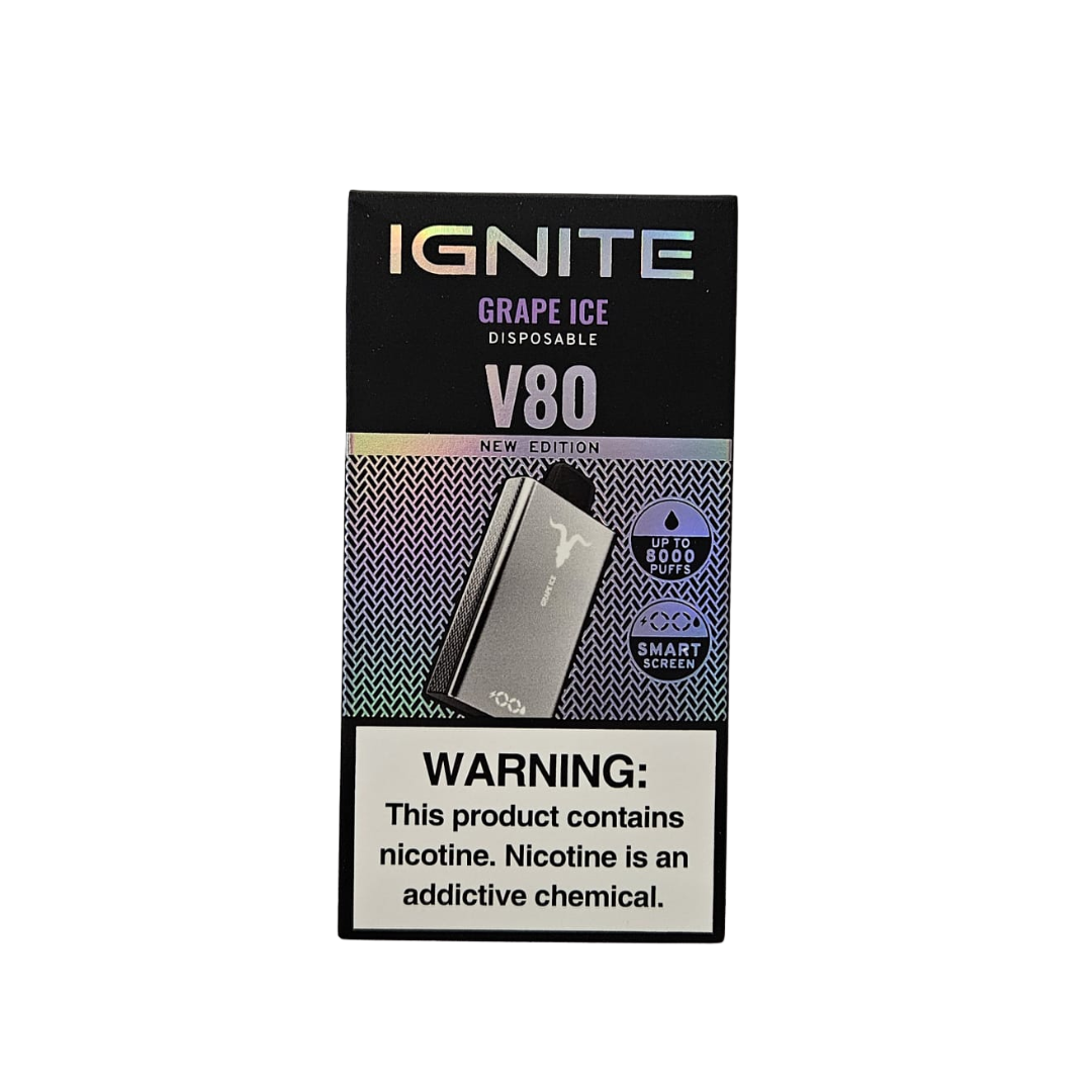 Ignite V80 Chrome – 8000 Puffs – Grape Ice