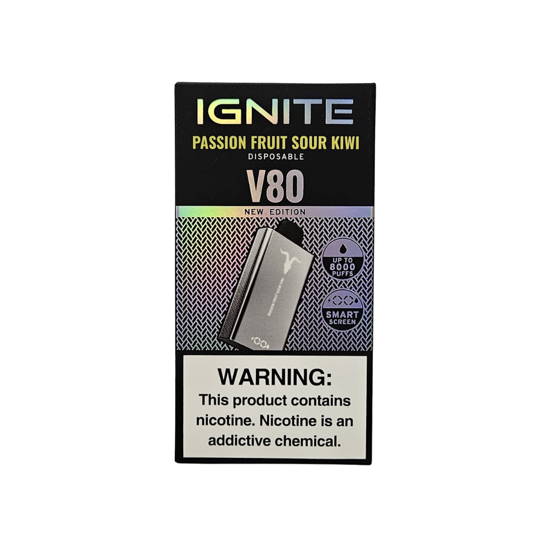 Ignite V80 Chrome – 8000 Puffs – Passion Fruit Sour Kiwi