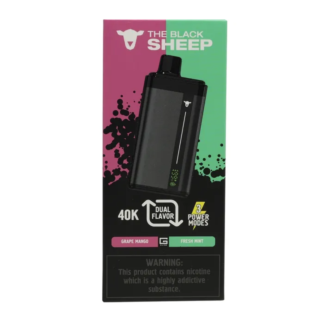 The Black Sheep – Dual Tank 40K – Grape Mango + Fresh Mint