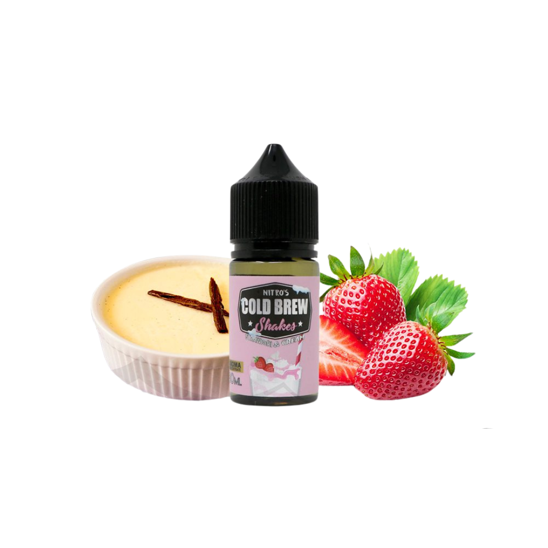NicSalt Nitro’s Cold Brew Shakes – Strawberry & Cream 25mg 30ml