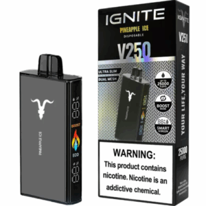 Ignite V250 Black – 25000 Puffs – Pineapple Ice
