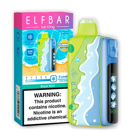 Elf Bar Ice King Summer – 40.000 Puffs – Black Mint