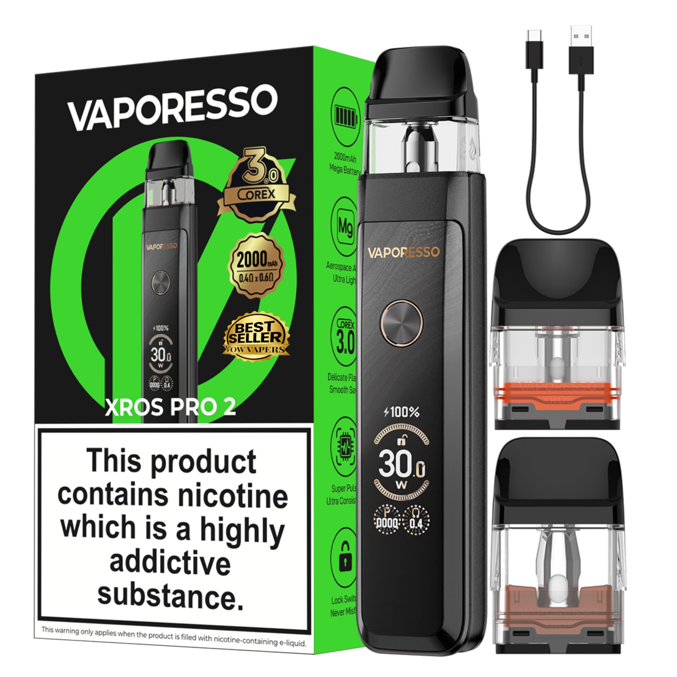 Vaporesso Xros Pro 2 – Glittering Black