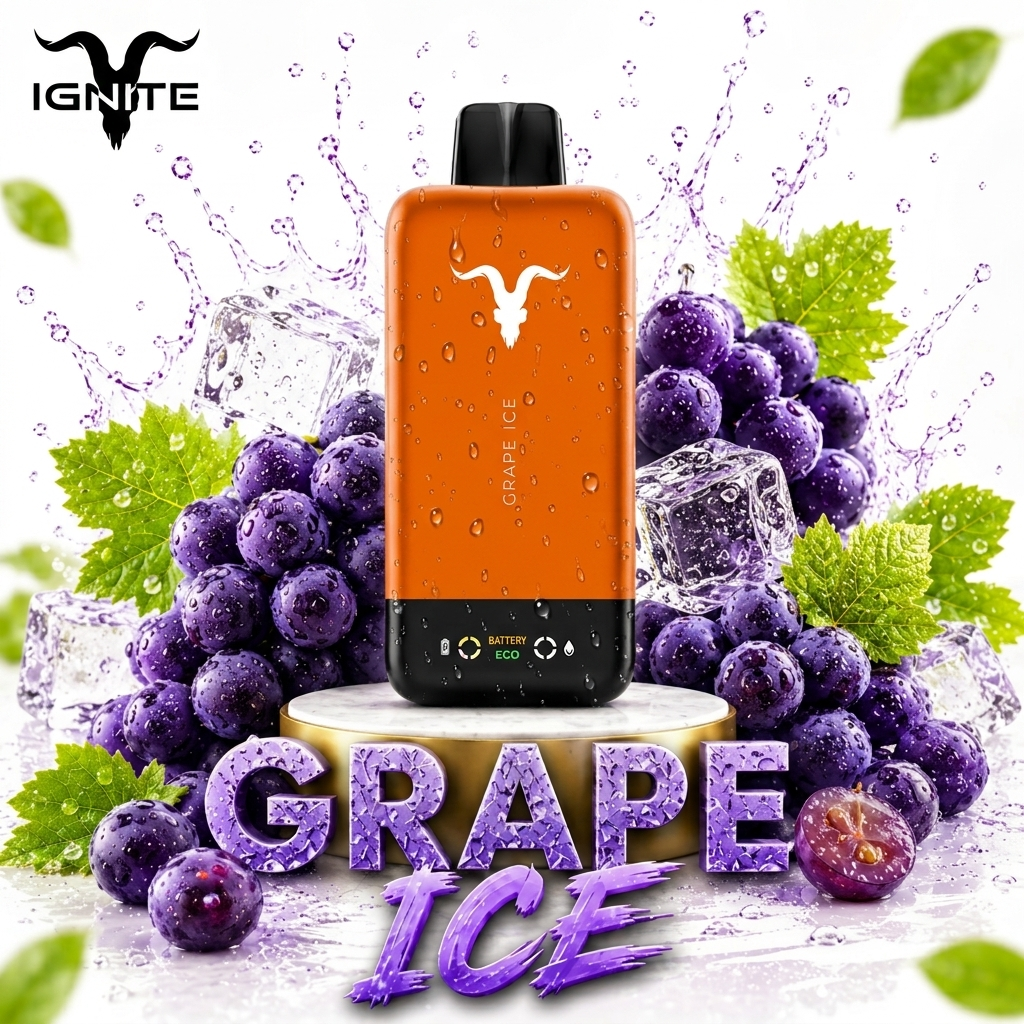 Ignite V155 Ultra Slim Orange – 15.500 Puffs – Grape Ice
