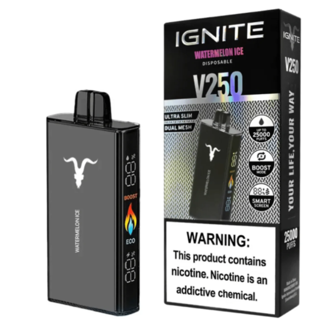 Ignite V250 Black – 25000 Puffs – Watermelon Ice