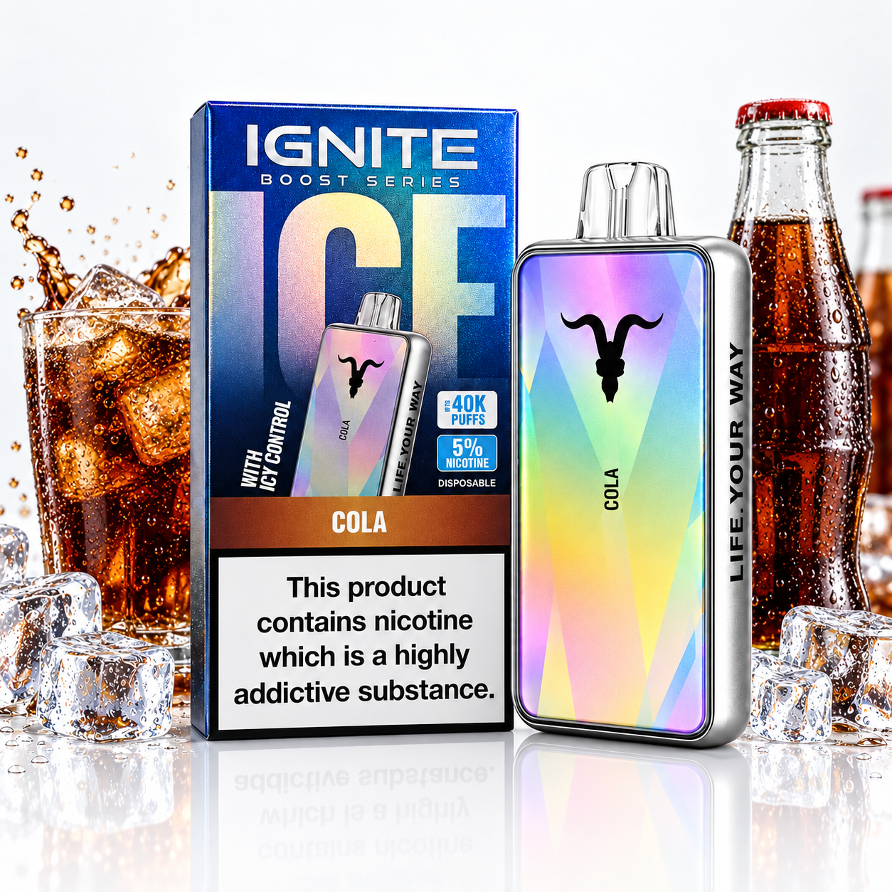 Ignite V400 Ultra Slim – 40000 Puffs – Cola Ice